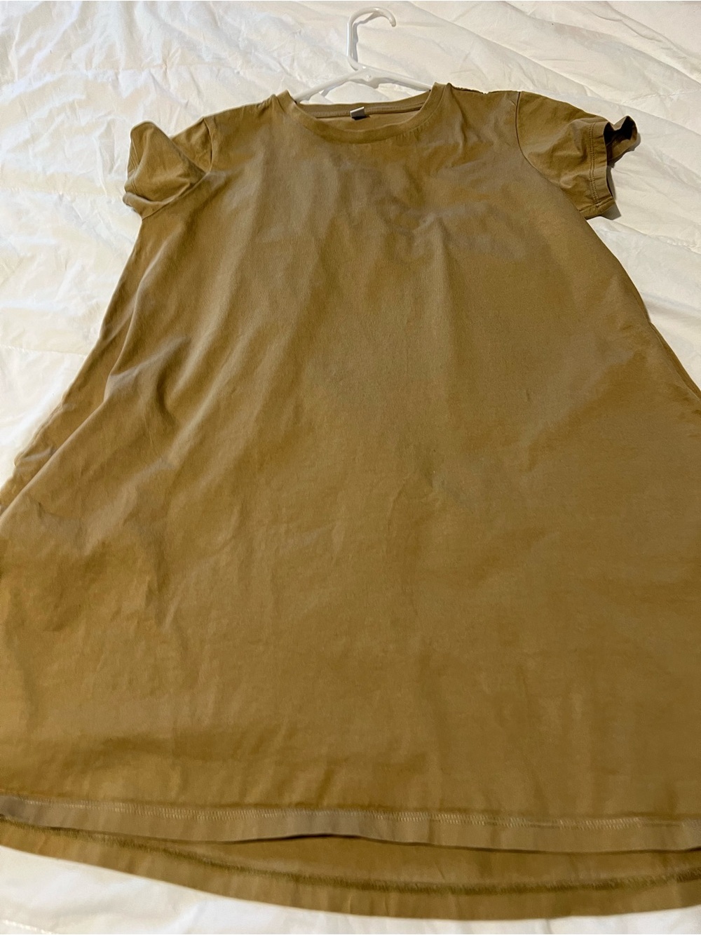 Uniqlo set of TWO A-Line Tunic Dresses, sizes S and L, green&brownish - Picture 3 of 11